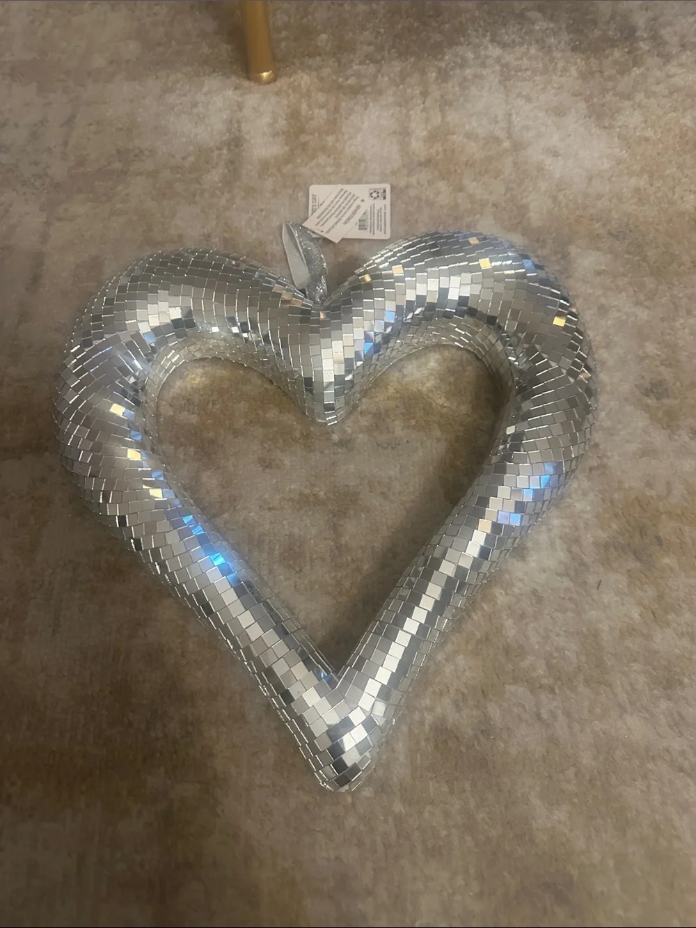 Silver Mosaic Heart wreath Decoration
